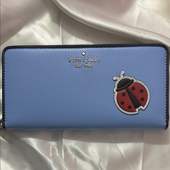Kate Spade Novelty Long Wallet Novelty “Enchanted Forest Lady Bug” NWOT 269 ret - Picture 1 of 6